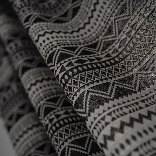 Wild Black Geometry Tassel Curtain