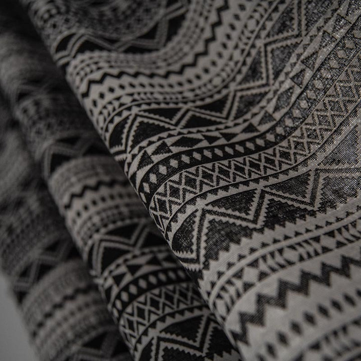 Wild Black Geometry Tassel Curtain
