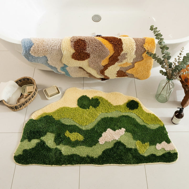 Cute Nature Scene Bath Mat