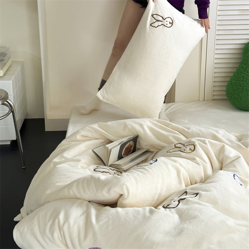 Warm Bunny Bedding Set Collection