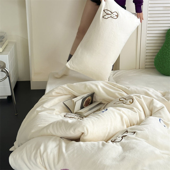 Warm Bunny Bedding Set Collection