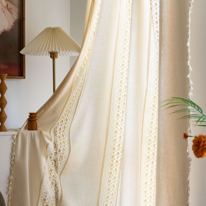 Sunlit Crochet Stripe Curtain