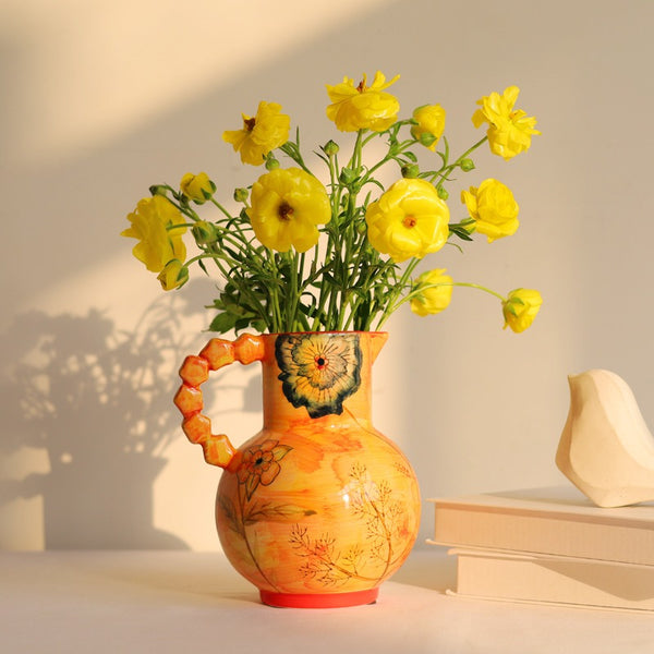 Fiesta Ceramic Pitcher Vase