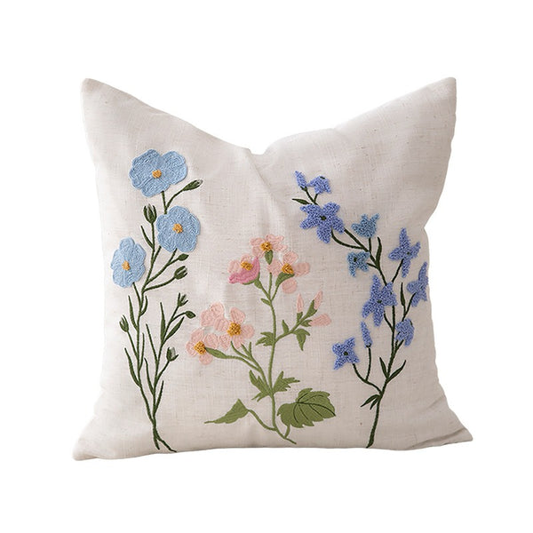 Folk Garden Embroidered Cushion