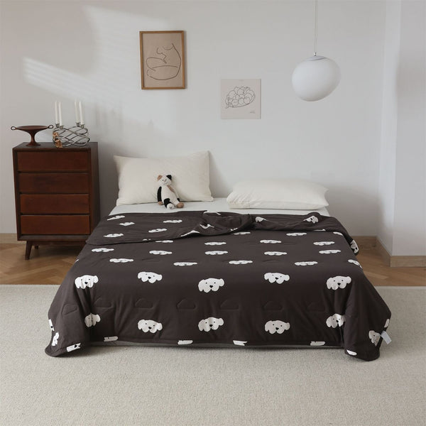 Cloudy Puppy Summer Quilted Blanket