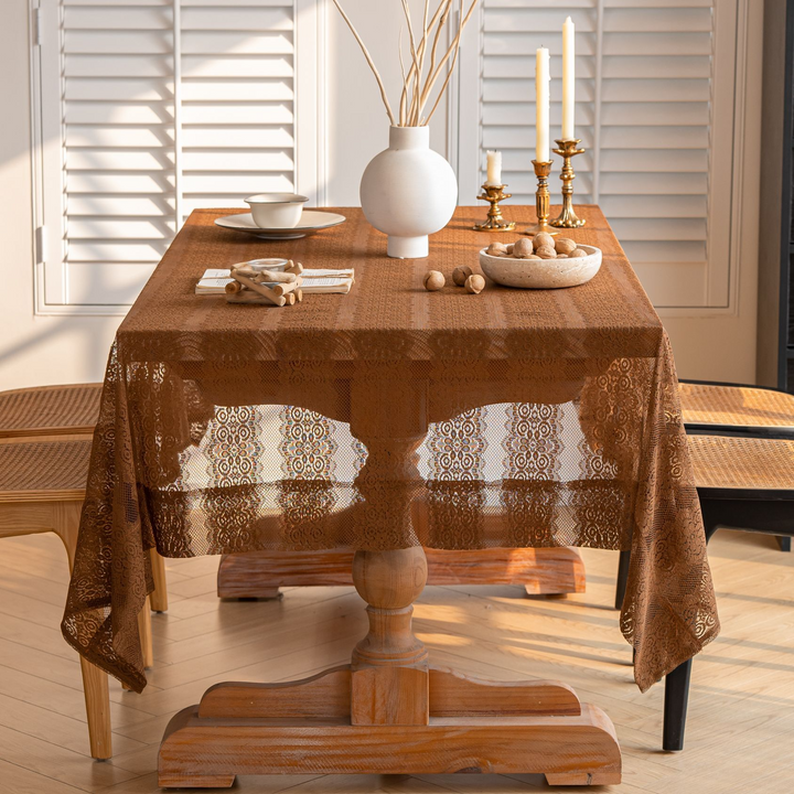 Retro Stripe Lace Tablecloth