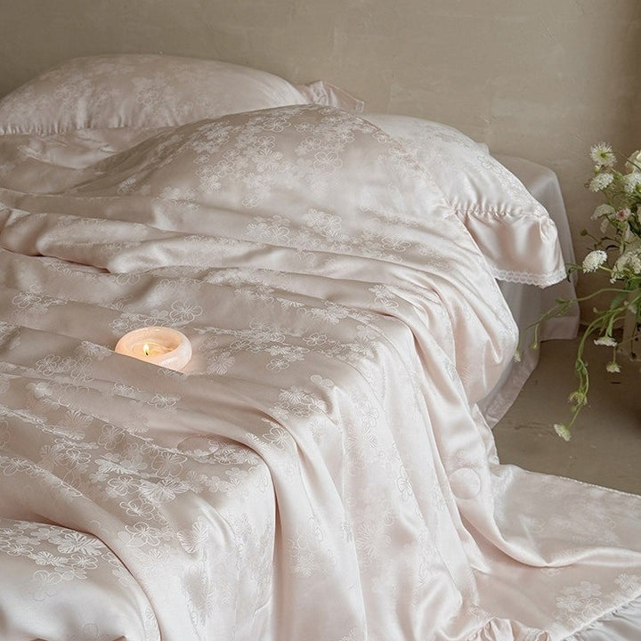 Flower Shower Summer Quilted Blanket