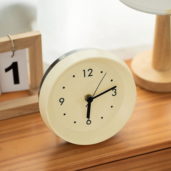 Minimal Ivory Desk Clock