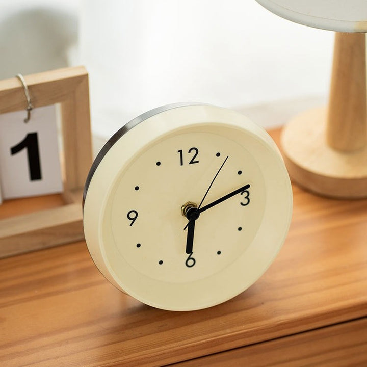 Minimal Ivory Desk Clock