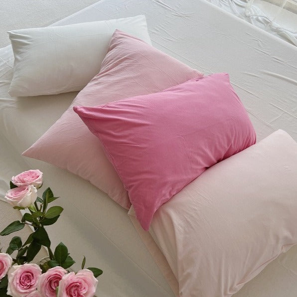 Blushing Rose Jersey Cotton Pillowcase
