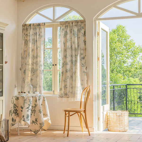 Green Pine Dual-Layer Curtain