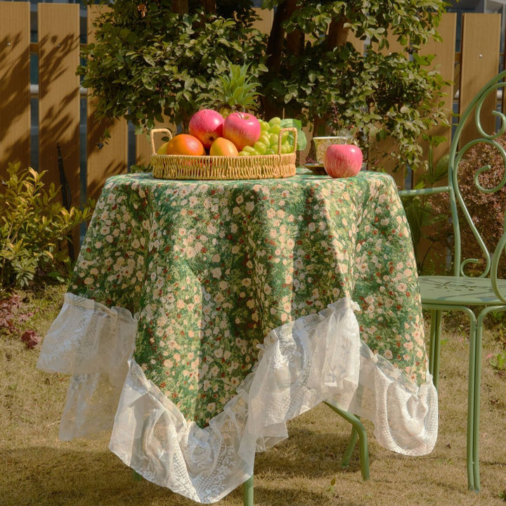 Meadow Art Ruffle Table Cloth