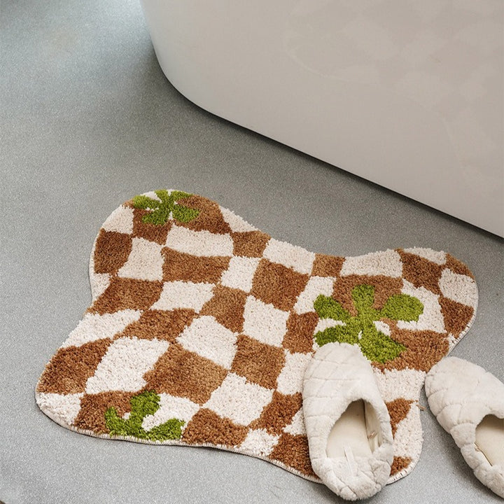 Wavy Checker Lucky Rug