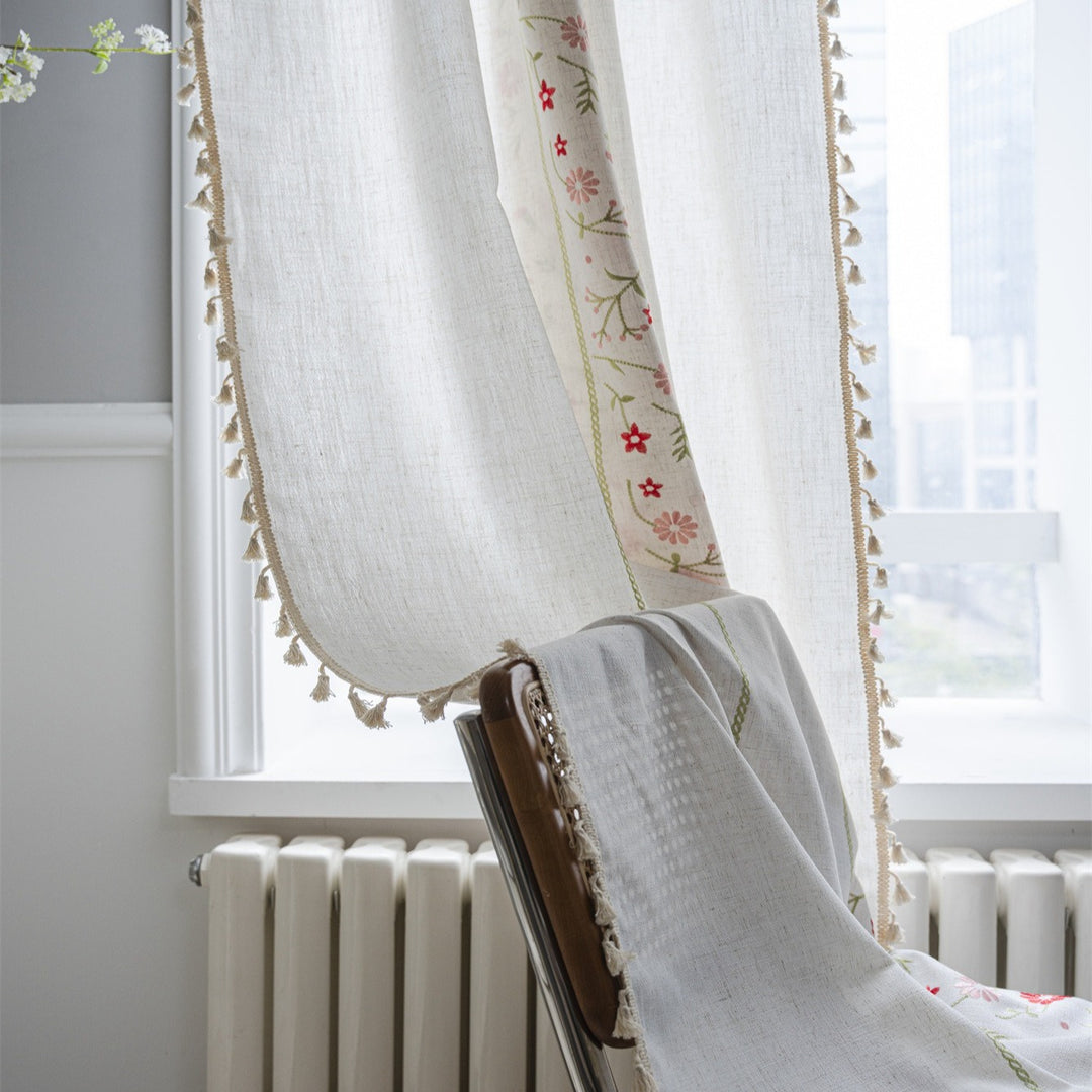 Wild Pink Floral Curtain
