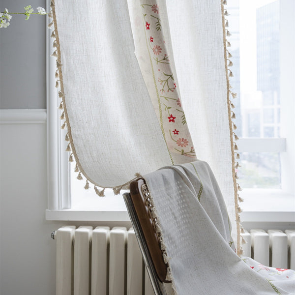 Wild Pink Floral Curtain