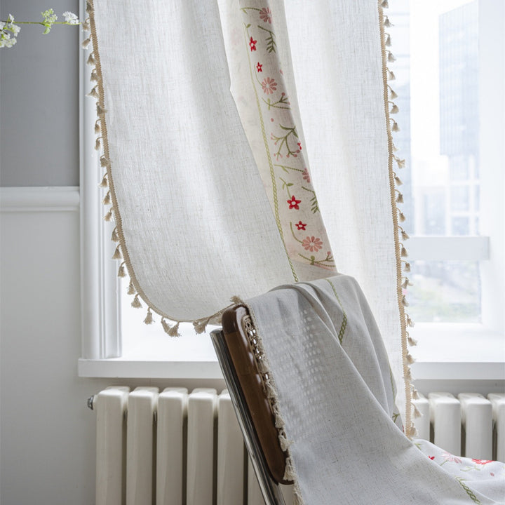 Wild Pink Floral Curtain