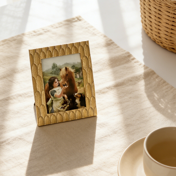 Gilded Feather Vintage Frame