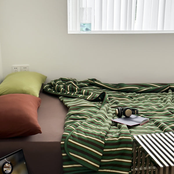 Heritage Stripe Summer Quilted Blanket