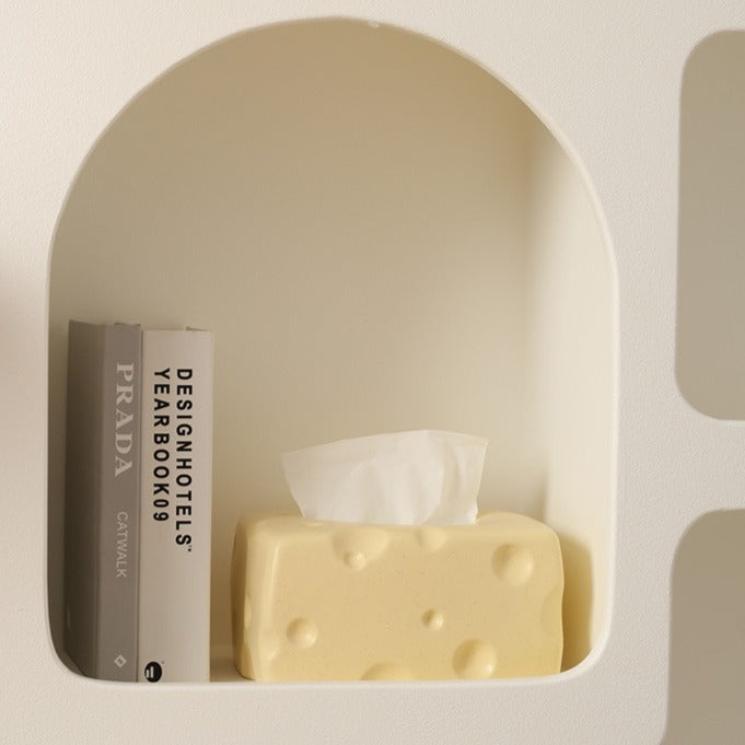 Swiss Cheese Ceramic Tissue Box