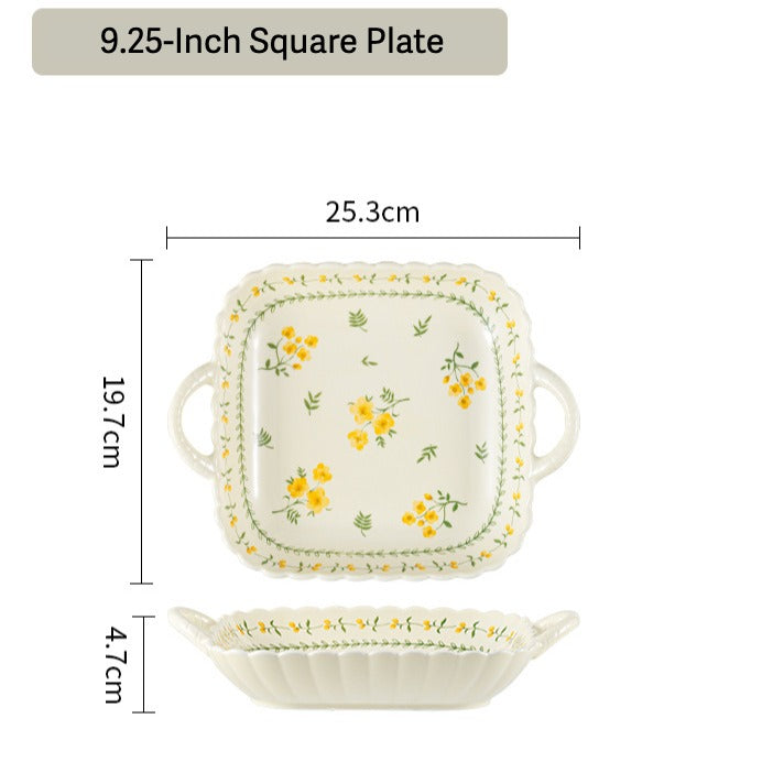 Yellow Garland Ceramic Dining Set