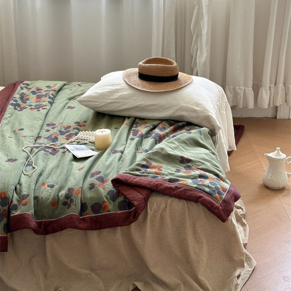 Foliage Summer Quilted Blanket