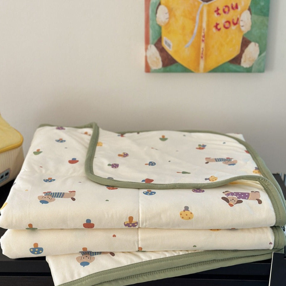 Dachshund Summer Quilted Blanket