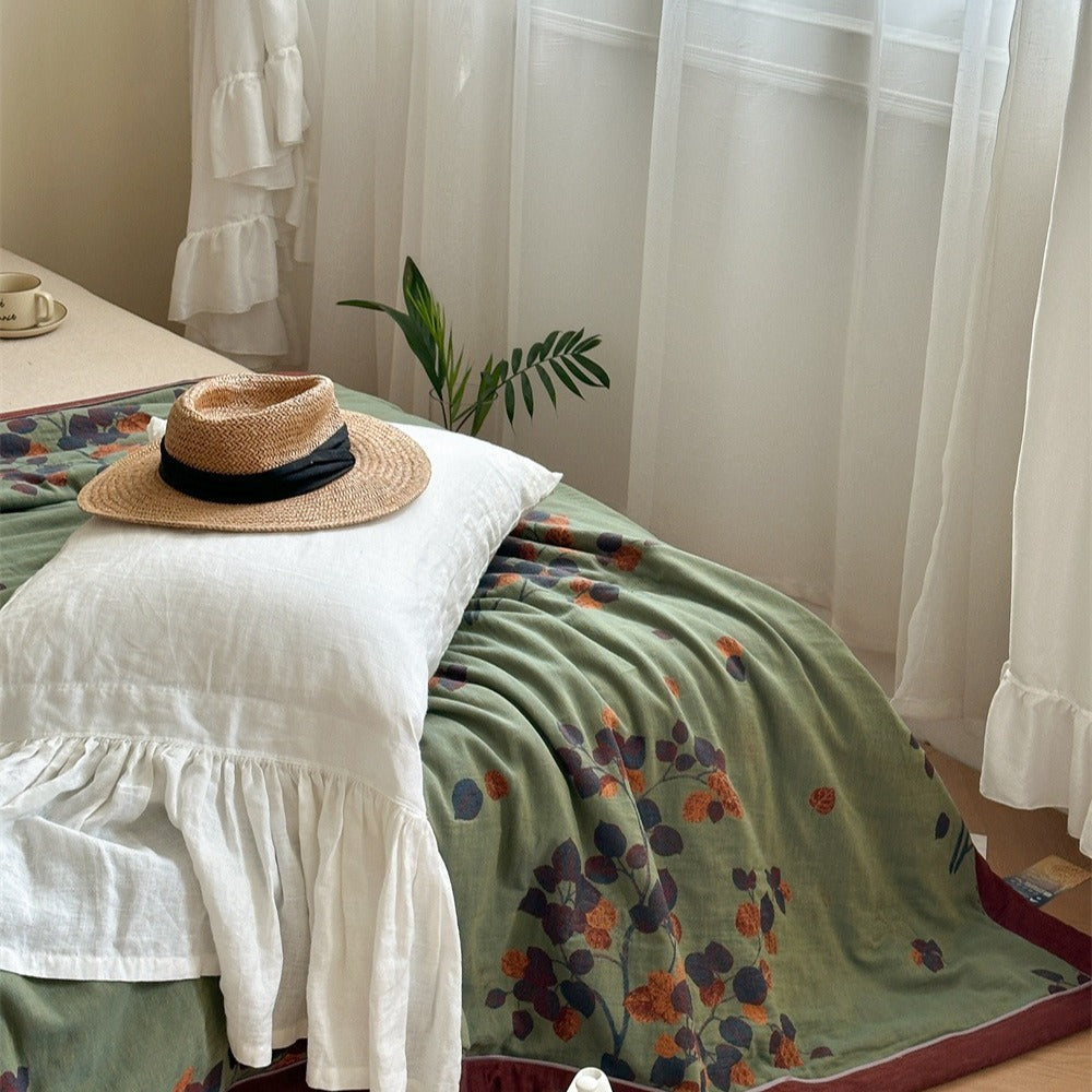 Foliage Summer Quilted Blanket