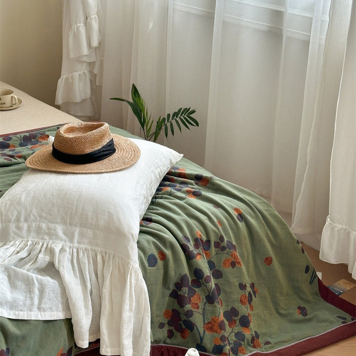 Foliage Summer Quilted Blanket