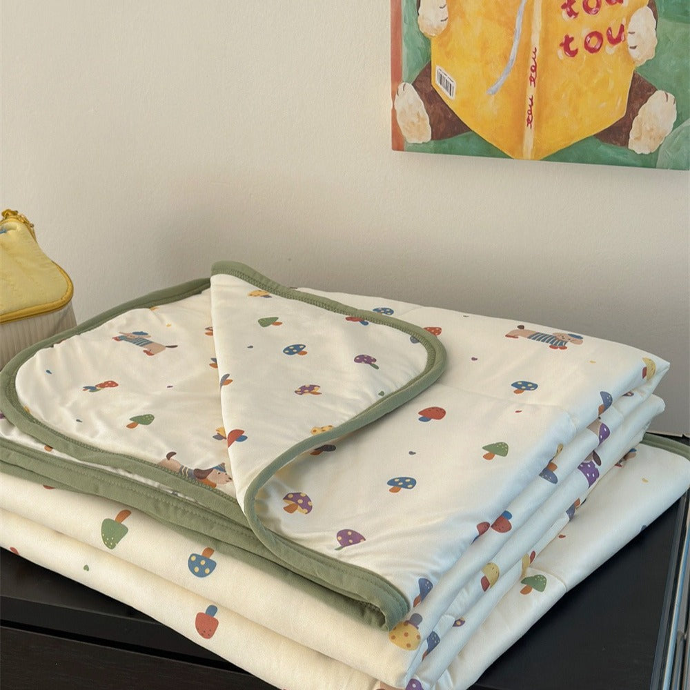 Dachshund Summer Quilted Blanket