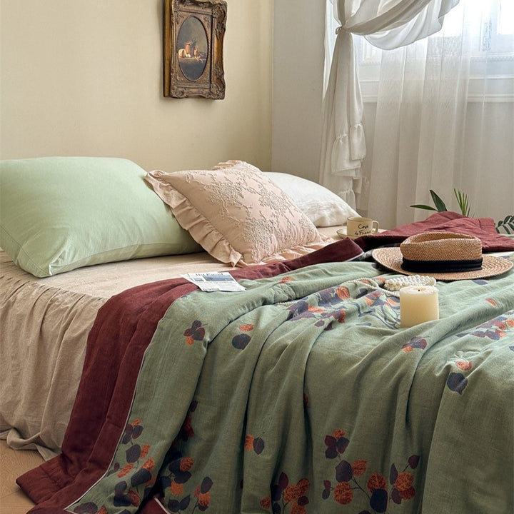 Foliage Summer Quilted Blanket