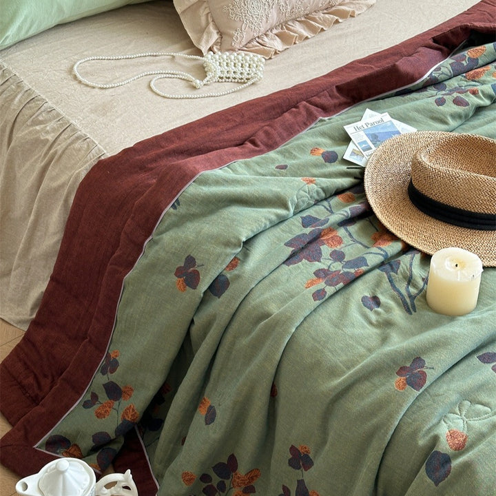 Foliage Summer Quilted Blanket