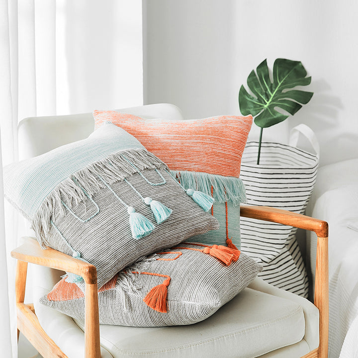 Chic Lattice Tassel Pillow