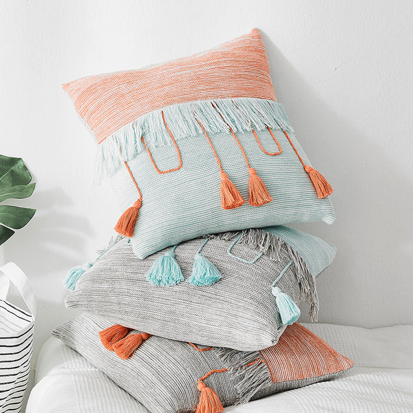 Chic Lattice Tassel Pillow