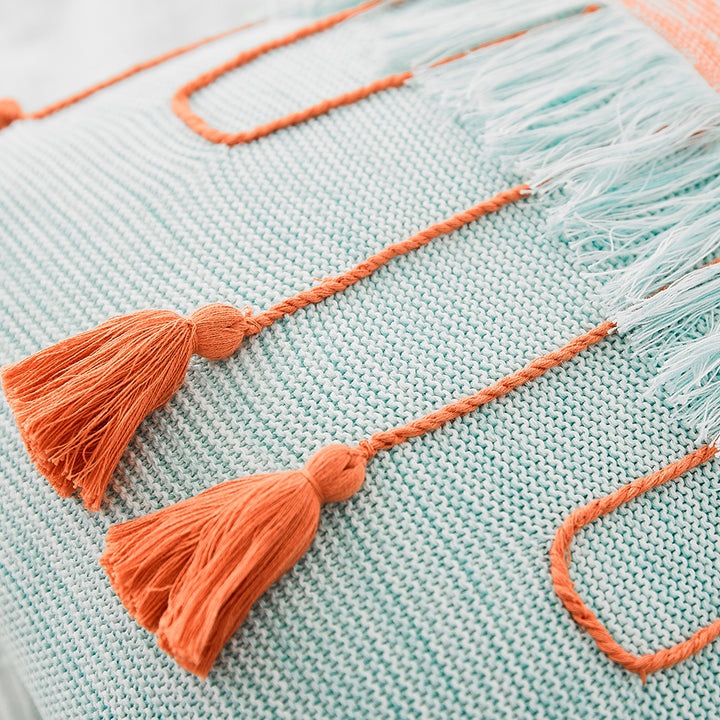 Chic Lattice Tassel Pillow