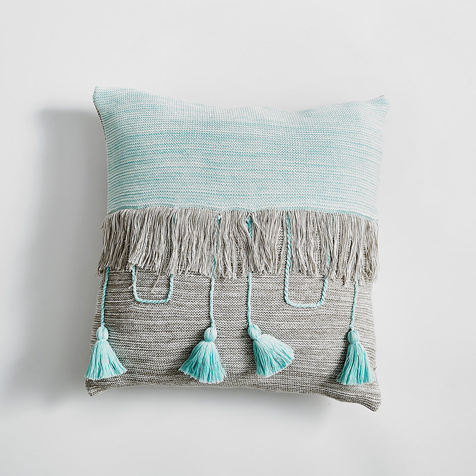 Chic Lattice Tassel Pillow