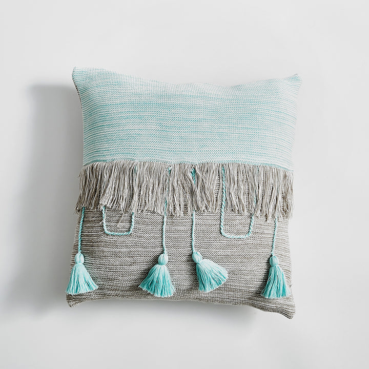 Chic Lattice Tassel Pillow