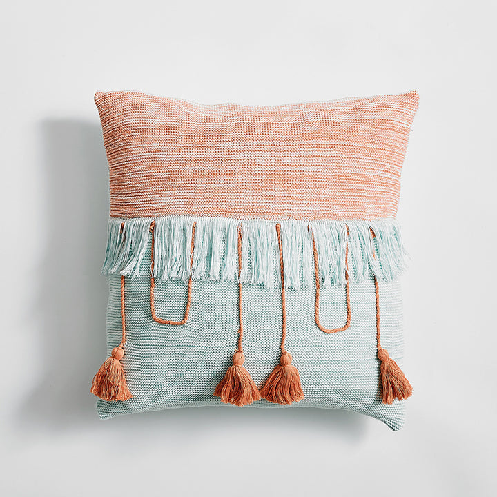 Chic Lattice Tassel Pillow