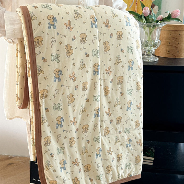 Balloon Dog Summer Quilted Blanket
