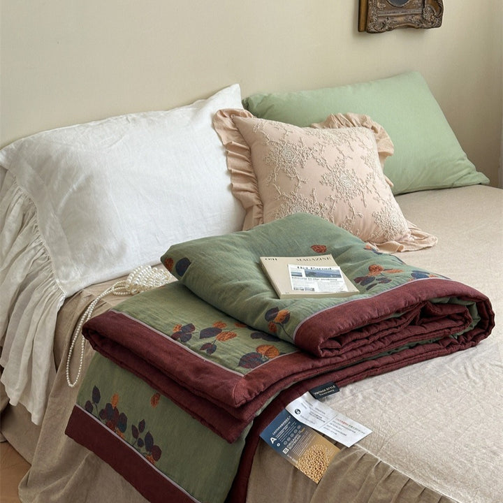 Foliage Summer Quilted Blanket