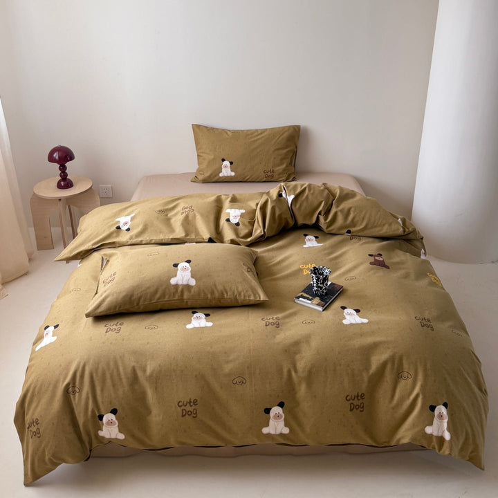 Cute Dog Print Bedding Set