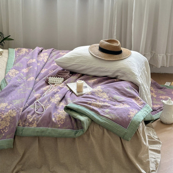 Garden Dream Summer Quilted Blanket