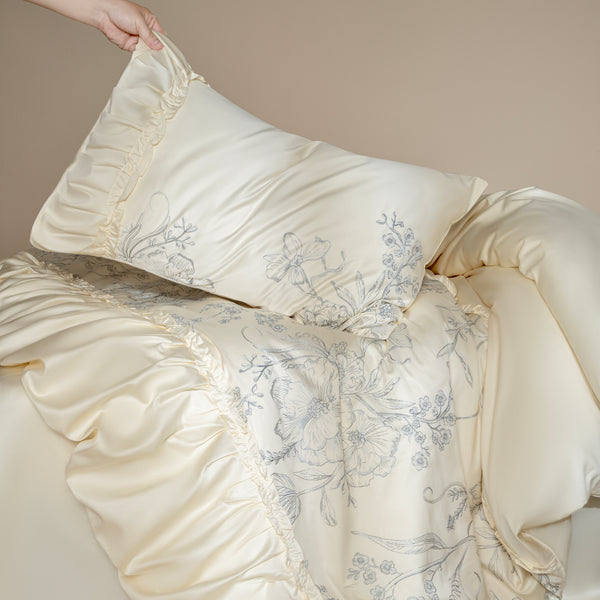 French Vintage Long-Staple Ruffle Bedding