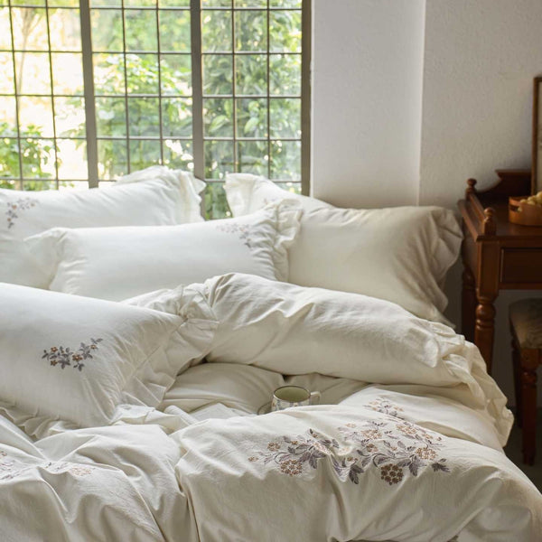 Princess Floral Cotton Linen Bedding Set