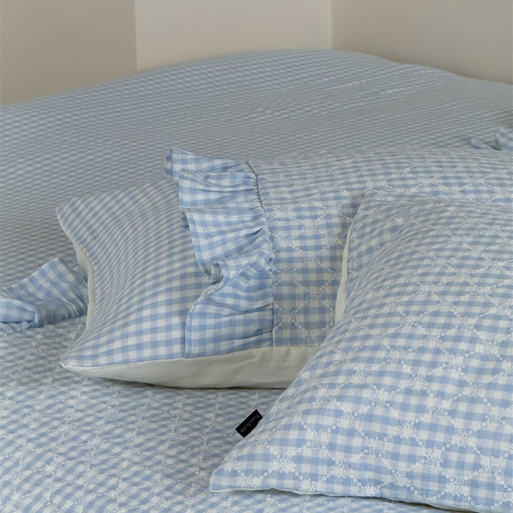 Mini Blue Checkerboard bedding Set