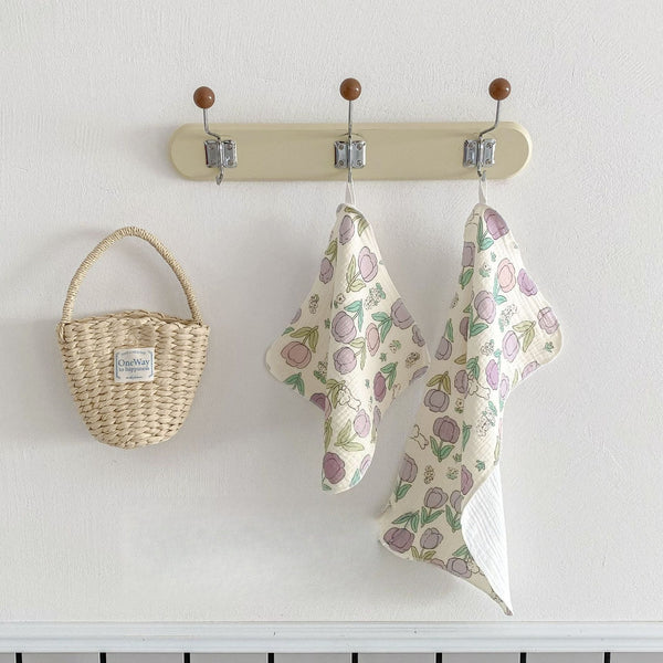 Tulip Muslin Burp Cloth Set