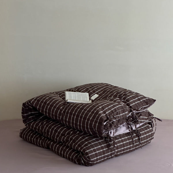 Ruffle Checker Bedding Set