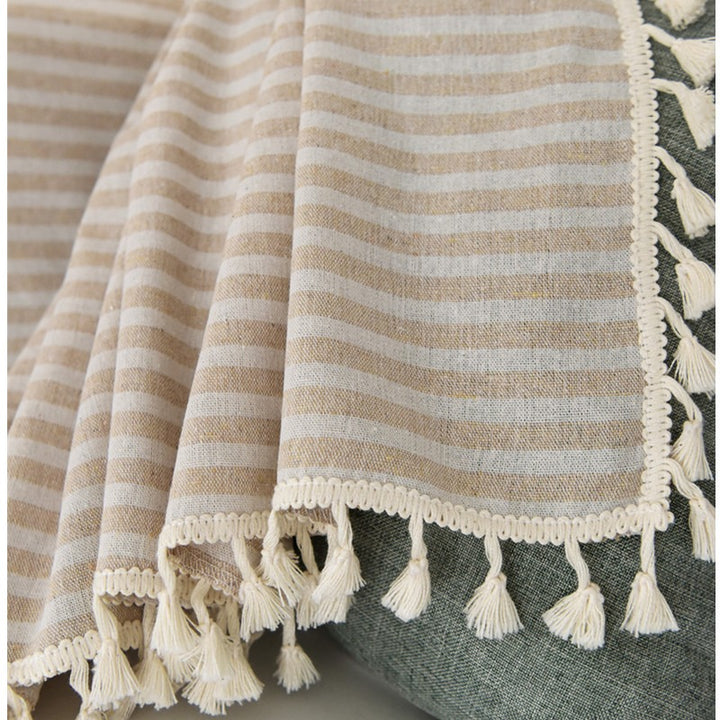Beach Villa Striped Curtain