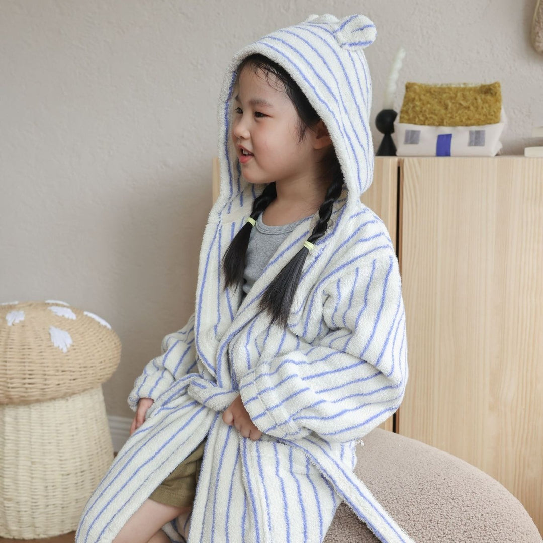 Coastal Striped Kid Bathrobe