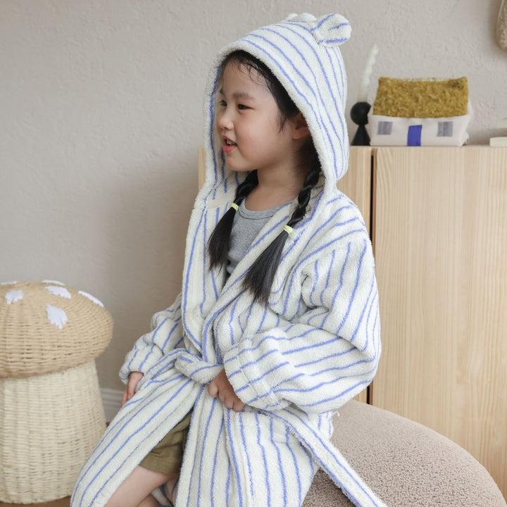 Coastal Striped Kid Bathrobe