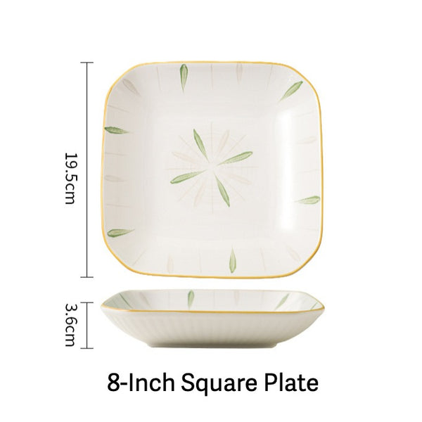 Spring Leaves Dinnerware Set